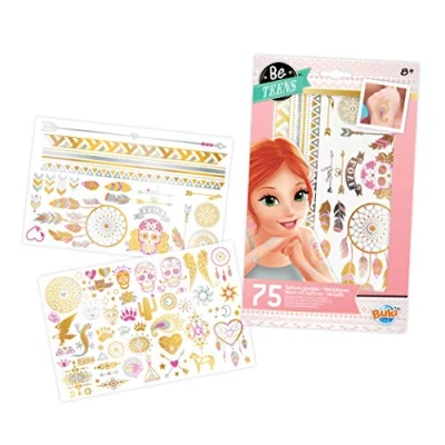 Abbildung von BUKI France TA002 75 abwaschbare Tattoos Metallic, Rosa