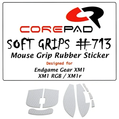 Abbildung von Corepad Soft Grips Selbstklebende vorgeschnittene Anti Rutsch Aufkleber für PC Gaming Mäuse (White, Endgame Gear XM1 / RGB XM1r)