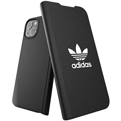 Abbildung von adidas Hülle Entwickelt für iPhone 13 6.1 Fallgeprüfte Hüllen, stoßfeste erhöhte Kanten, Original Broschürenhülle, Schwarz und weiß