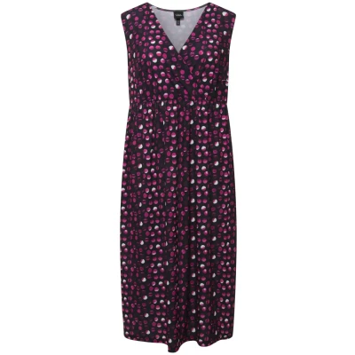 Abbildung von Ulla Popken ÄRMELLOS Jerseykleid, Damen, Größe: 50/52, Schwarz