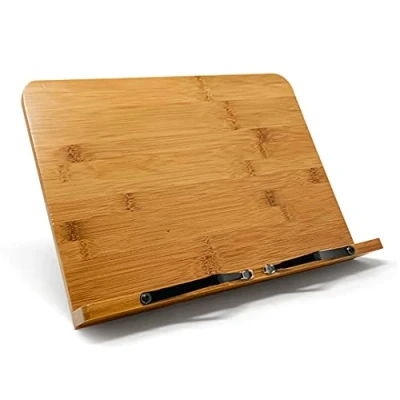 Abbildung von JOEJI’S KITCHEN Kochbuchhalter Buchständer Holz &amp; Tablet Ständer Verstellbarer Buchstütze