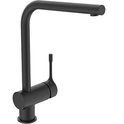 Abbildung von Ideal Standard Ceralook Küchenarmatur mit L Auslauf Click 50% Silk Schwarz