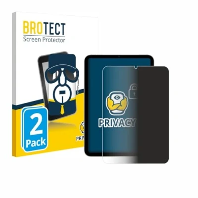 Abbildung von BROTECT (2 Stück Anti Spy Blickschutzfolie für Apple iPad Mini 7 WiFi Cellular 2024 Privacy Screen Protector [Displayschutz, Sichtschutz]