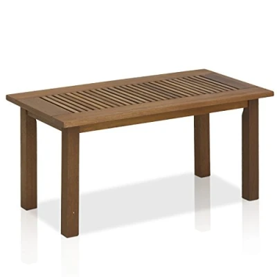 Abbildung von Furinno Tioman Outdoor Tisch in Teaköl, Natur, 43.94 x 89.41 42.93 cm