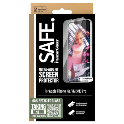 Abbildung von PanzerGlass SAFE Screen Protector UWF iPhone 16e, 14, 13, 13 Pro