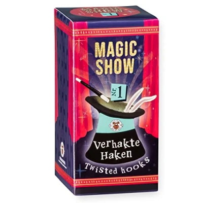 Abbildung von TRENDHAUS 957894 Magic Show Nr. 1 [ Verhakte Haken ], Verblüffende Zaubertricks für Kinder ab 6 Jahren, Inkl. Online Videos, Trick Nr.1