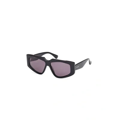 Abbildung von Max Mara MM0125 Sonnenbrille Shiny black smoke, Damen, Größe: 58, smoke