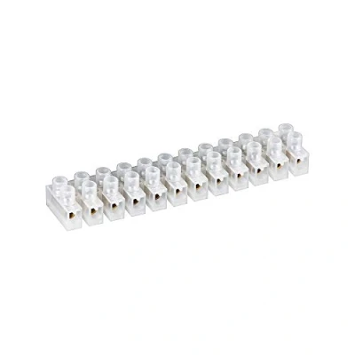 Abbildung von goobay Kabelschelle Lüsterklemme transparent 12er Reihe weiß 4 mm (Bulk)
