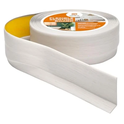 Abbildung von Quest Weichsockelleiste Selbstklebend 50 mm x 20 Sockelleiste PVC, Flexible Abschlussleiste, Knickleiste für Küche, Badezimmer, Wand, Boden Dekorativ, UV Beständig 25 Meter, Birke