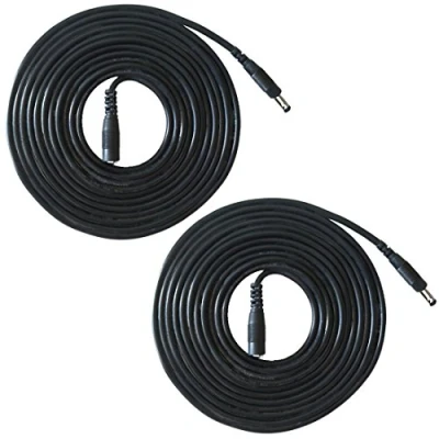 Abbildung von Liwinting 2pcs 2m/6.56Feet DC Verlängerungs Kabel Energieverlängerungs 3.5x1.35mm Mann zum Weiblichen Stecker Verwendbar für Kameras,Energien Adapter,IP Kamera Schwarz