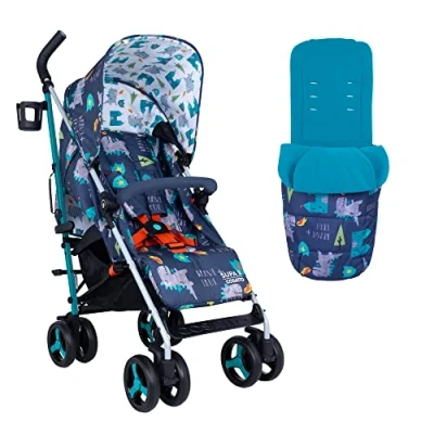 Abbildung von Cosatto Supa 3 Pushchair Lightweight Stroller from Birth to 25kg Compact Fold, Shopping Basket, Footmuff (Dragon Kingdom)