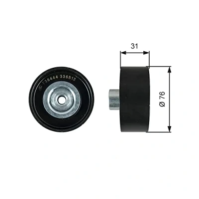 Abbildung von GATES T36444 Umlenkrolle BOOST DN CVT Belt FORD: Transit Mk6 Bus, Kastenwagen, Pritsche/Fahrgestell