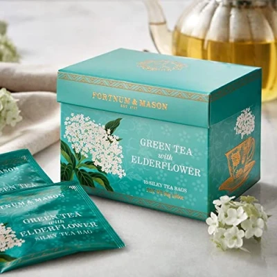 Abbildung von Grüner Tee mit Holunderblume, 15 seidige Teebeutel, 30 g