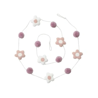 Abbildung von VERTBAUDET Kinderzimmer Girlande mit Blumen rosa Bedruckt