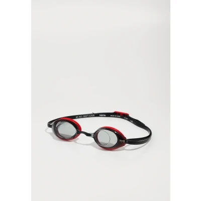 Abbildung von TYR Vecta Racing Swim Googles Adult Fit, Rauch/Rot, Einheitsgröße