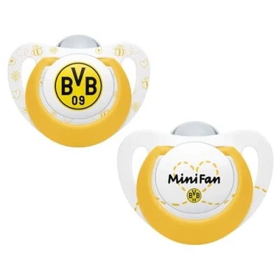 Abbildung von Borussia Dortmund Schnuller 2er Set Minifan BVB Schnullerset 0 6 Monate