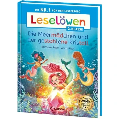 Abbildung von Leselöwen 2. Klasse Die Meermädchen und der gestohlene Kristall: Nr. 1 für den Leseerfolg Mit Leselernschrift ABeZeh Erstlesebuch Kinder ab 7 Jahren