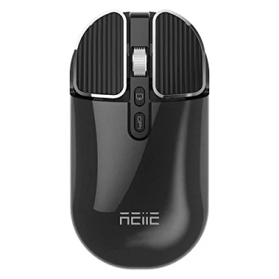 Abbildung von reiie Bluetooth Maus Kabellose, Silent Funkmaus (Bluetooth 5.1+2.4G Wireless), Schnurlos Wireless Optische für PC/Tablet/Laptop und Windows/Mac/Linux/Android/iOS/iPadOS, Schwarz.