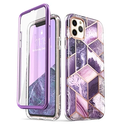 Abbildung von i Blason iPhone 11 Pro Hülle Glitzer Handyhülle 360 Grad Case Bling Schutzhülle Bumper Cover [Cosmo] mit integriertem Displayschutz 5.8 Zoll 2019 Ausgabe (Lila)