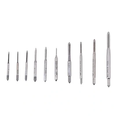 Abbildung von VBESTLIFE Micro Taps, M1 bis M3.5 Maschinenhandgewindebohrer Gewindeschneiden Gewindeschneidgewindebohrer zum verschiedener Gewinde (Packung mit 10 Stück)