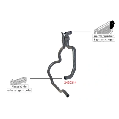 Abbildung von METZGER 2420314 Kühlerschlauch EPDM (Ethylen Propylen Dien Kautschuk) CITROËN: Berlingo / First I, I Kastenwagen