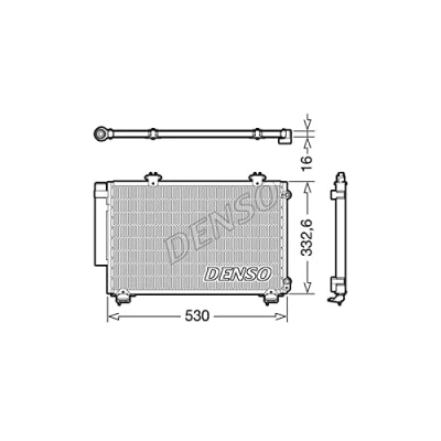 Abbildung von DENSO DCN50060 Klimakondensator mit Trockner R 134a TOYOTA: Yaris II Schrägheck, I Verso
