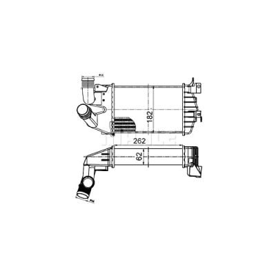 Abbildung von MAHLE ORIGINAL CI 510 000S Ladeluftkühler OPEL: Zafira B, Astra H Schrägheck, Caravan