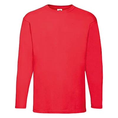 Abbildung von Fruit of the Loom Langarm T Shirt 610380 Gr. XXL, Rot/Rot
