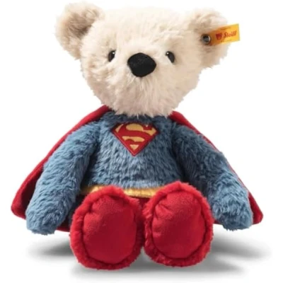 Abbildung von Steiff Teddybär Superman 29cm bunt, Kuscheltier Superheld, ideal für Kinder und Fans, Plüsch Bär im Look, aus kuschelweichem Plüsch, waschmaschinenfest