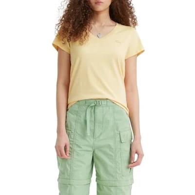 Abbildung von Levi&#039;s Perfect V NECK Tshirt print, Damen, Größe: XXS, Anise flower