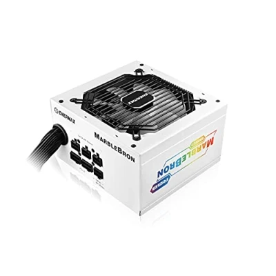 Abbildung von Enermax MARBLEBRON ATX ARGB Gaming PC Netzteil 850W 80Plus Bronze (Semi Modular) Flachbandkabel, EMB850EWT W RGB, Weiss