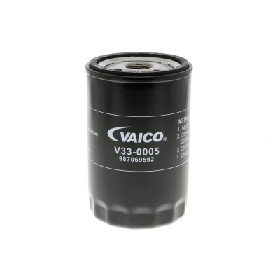 Abbildung von VAICO V33 0005 Ölfilter 3/4 16 UNF Original Qualität mit zwei Rücklaufsperrventilen Anschraubfilter VOLKSWAGEN: Golf 4 Schrägheck