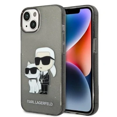 Abbildung von Karl Lagerfeld KLHCP14MHNKCTGK Hülle für iPhone 14 Plus 6,7&quot; Schwarz hardcase Gliter Karl&amp;Choupette