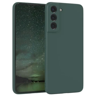 Abbildung von EAZY Case Silikonhülle für Samsung Galaxy S22 Plus 5G Hülle Silikon Grün weich stoßfeste Handyhülle S22+ Schutzhülle mit Kameraschutz Dünn Premium Schutz Cover TPU Bumper Piniengrün
