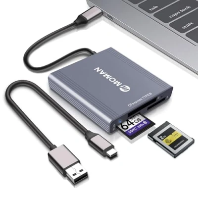 Abbildung von Moman CFexpress Typ B Kartenleser, A, SD USB C, A 10Gbps 3.1 Gen 2 CF Express Type Memory Card Reader