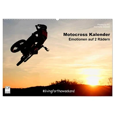 Abbildung von Motocross Kalender Emotionen auf 2 Rädern (Wandkalender 2025 DIN A2 quer), CALVENDO Monatskalender