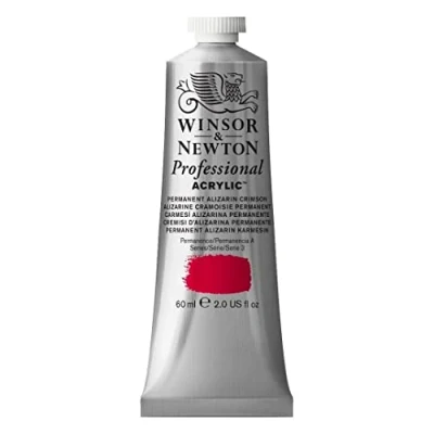 Abbildung von Winsor &amp; Newton 2320466 Professional Acrylfarbe in Künstlerqualität, hohe Farbbrillanz Deckkraft, Archivqualität, 60ml Tube Permanent Alizarinkarmesin