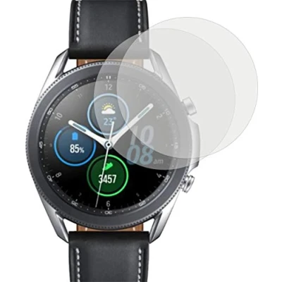 Abbildung von 4ProTec I 2X Schutzfolie MATT passgenau für Samsung Galaxy Watch 3 45 mm Bildschirmschutzfolie Schutzhülle