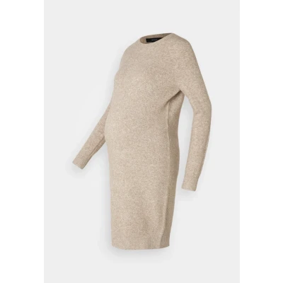 Abbildung von Vero Moda Maternity Vmmdoffy O NECK Dress Etuikleid, Damen, Größe: Small, Sepia tint melange