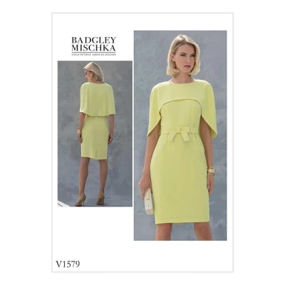 Abbildung von Vogue Patterns V1579E50 Pattern 1579 E5 Damen Kleid, Größe 42 50, Taschentuch, mehrfarbig, 20 x 0.5 25 cm