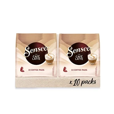 Abbildung von Senseo Pads Café Latte, 80 Kaffeepads, 10er Pack, 10 x 8 Getränke