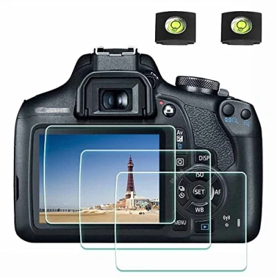 Abbildung von ULBTER Displayschutz Schutzfolie für Canon EOS 2000D 1300D 1200D Screen Protector Tempered glass folie 9H Härte Gehärtetes Glas [3+2 Stück]