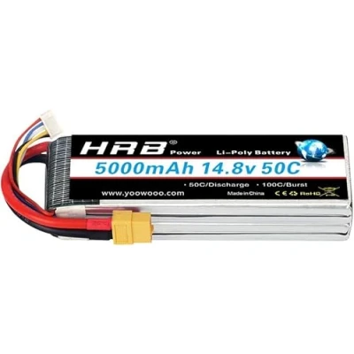Abbildung von HRB 4S 14.8V 5000Mah 50C Lipo Batterie mit xt60 Steckern für RC Flugzeug Hubschrauber Auto LKW Boot UAV Drohne