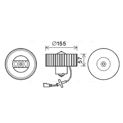 Abbildung von Elektromotor, Innenraumgebläse AVA COOLING FD8568