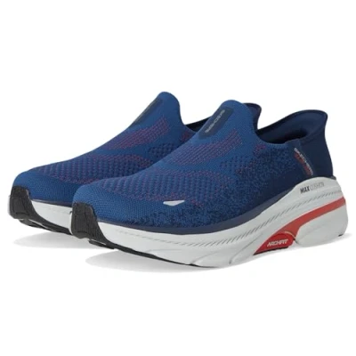 Abbildung von Skechers MAX Cushioning ARCH FIT Slipper, Herren, Größe: 43, Navy red Schuhe