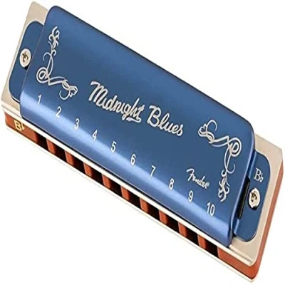 Abbildung von Fender® »MIDNIGHT BLUES HARMONICA« Mundharmonika Diatonisch 10 Loch Stimmung: Bb Dur Farbe: Blau (Limitierte Auflage)
