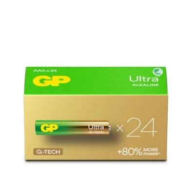Abbildung von GP Batteries Ultra Alkaline GP24AU, Single use battery, AAA, Alkaline, 1.5 V, 24 pc(s), Cd (cadmium), Hg (mercury)
