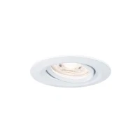 Abbildung von Paulmann 92970 Nova Mini Plus LED Einbauleuchte Coin rund schwenkbar 1x4,2W EasyDim dimmbar Weiß matt Einbaulampe Aluminium Warmweiß 2700K, 42 W