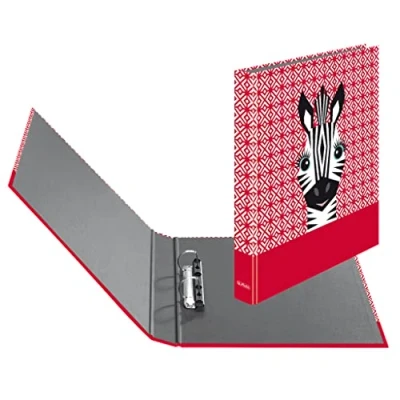 Abbildung von Herlitz Ringbuch, A4 (2 Ringe, 25mm), Motiv: Cute Animals Zebra, 1 Stück, 50040216