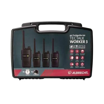 Abbildung von Albrecht Walkie Talkie Tectalk Worker 3 29826 PMR Handfunkgerät 4er Set